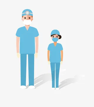 矢量卡通女医生素材免抠