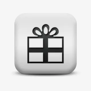 不光滑的白色的广场图标文化礼物免抠