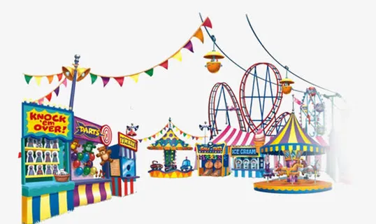 手绘游乐园免抠 手绘游乐园免抠