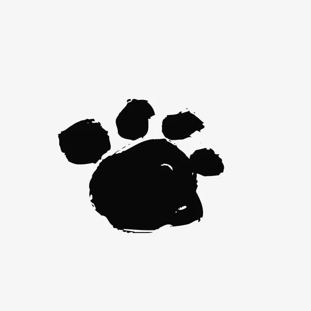 简笔画猫爪印免抠