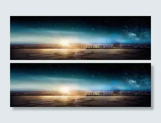 星空背景 大气背景 街道 地面 夜景 城市高清