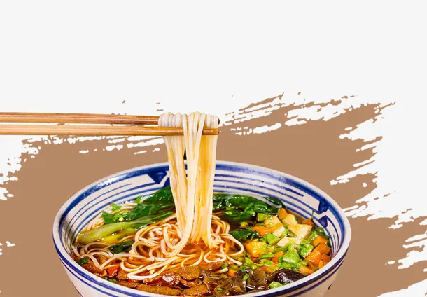 卡通龙须面美食装饰免抠