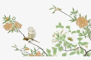 中国风树绘画免抠