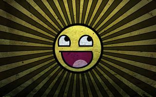 开心笑脸黄色可爱系免抠