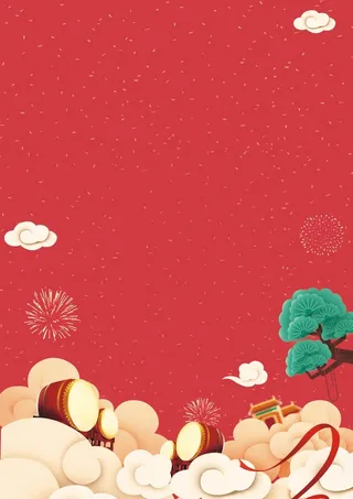 新年红色背景高清