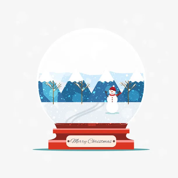 雪人水晶球免抠
