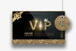 黑色vip高档卡片装饰图案免抠标签元素