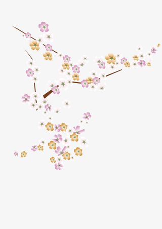 树枝花朵花枝免抠