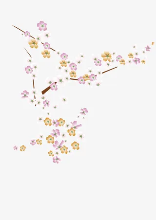 树枝花朵花枝免抠