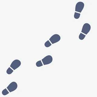 简约鞋印卡通插画免抠