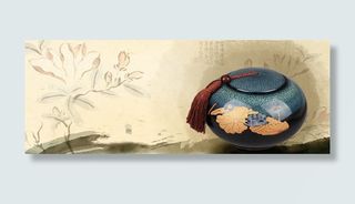 复古风莲花背景