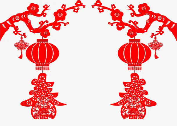 狗年春节元素图案免抠