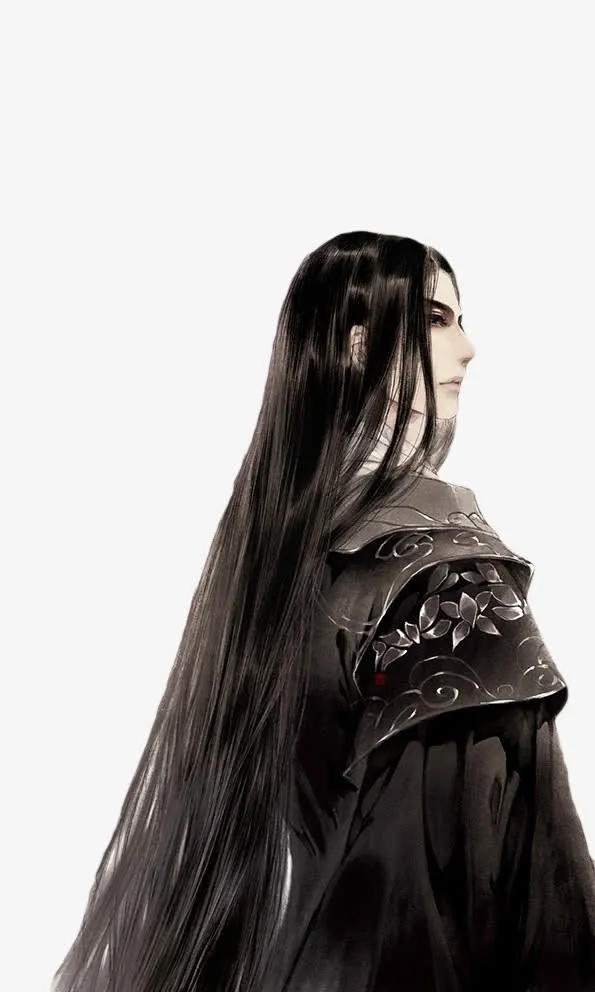 古风立绘黑衣男子免抠