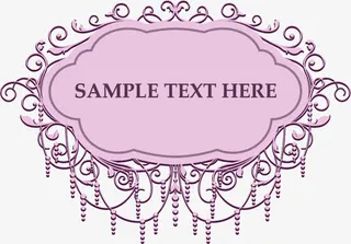 矢量紫色边框纹理免扣素材免抠