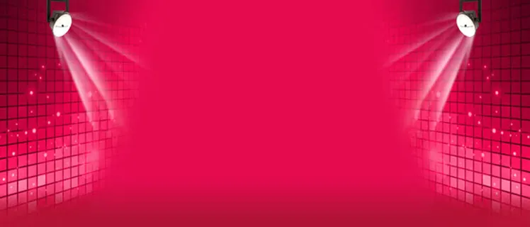 网站首页红色方形白色灯光效果免抠