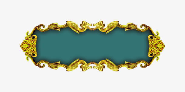 金色小框免抠