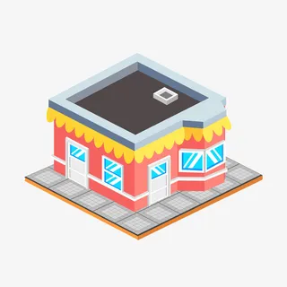 2.5D立体建筑免扣免抠