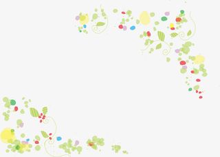 彩色美丽春季花藤免抠