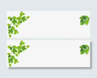 春天藤蔓绿叶装饰免抠