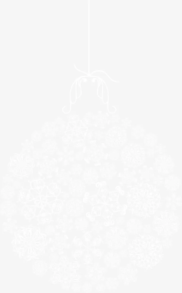 白色清新花纹免抠