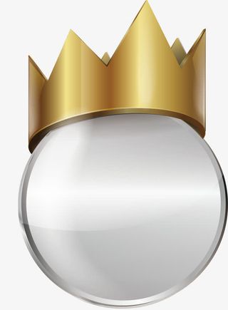 矢量创意设计王冠型奖牌图免抠