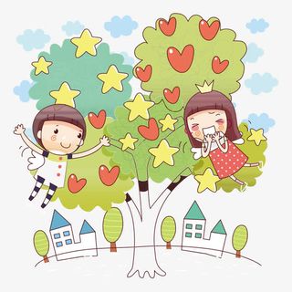 卡通小女孩免抠