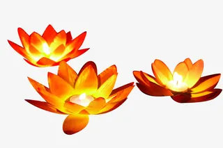 三盏河灯图片素材免抠