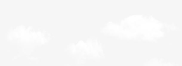 散布漂浮白色云朵元素免抠