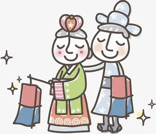 挑灯笼的人免抠