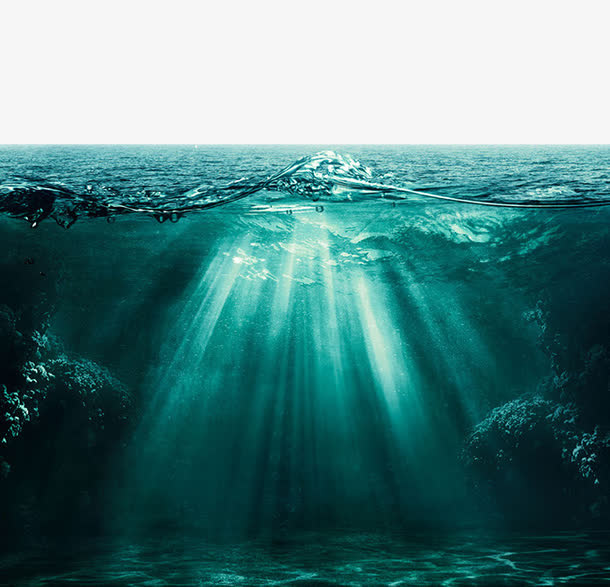 唯美海洋海底景色免抠