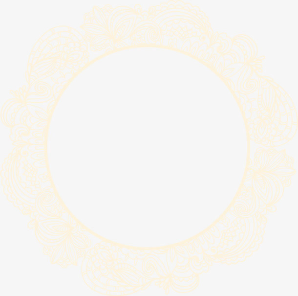 卡通手绘复古圆环边框免抠