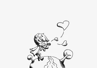 手绘小王子png素材免抠