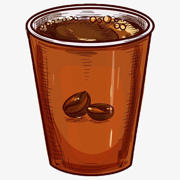 手绘咖啡饮品免抠