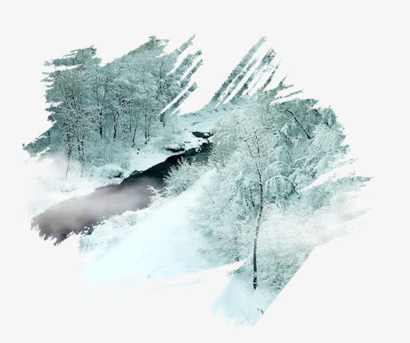 h5素材长白山雪山免抠