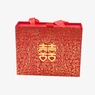 红色喜糖包装礼盒免抠