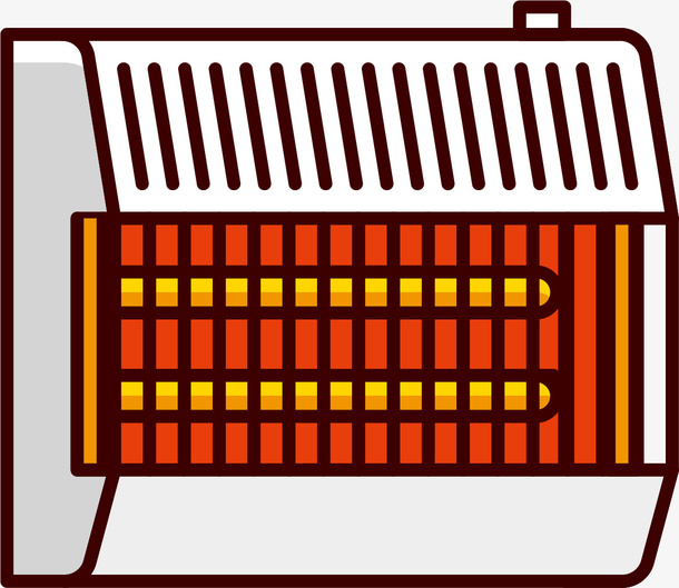 手绘卡通取暖器免抠