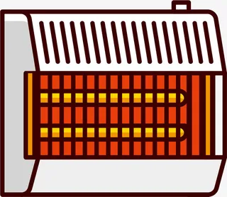 手绘卡通取暖器免抠