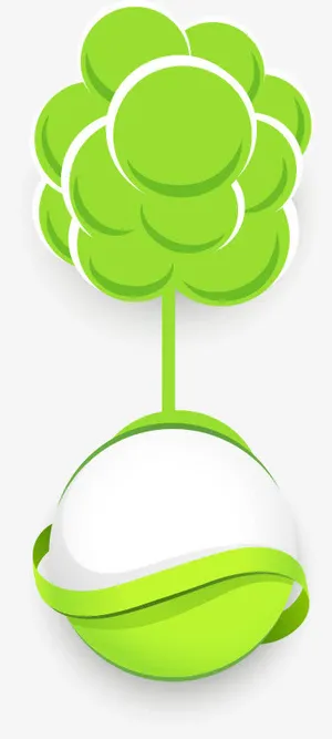 卡通春天精美小树免抠