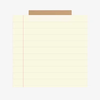 白色条纹课本纸贴纸免抠