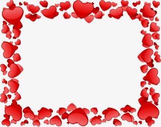 浪漫爱心边框纹理免抠