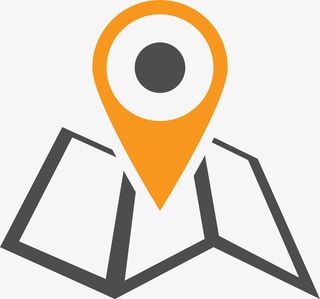 手绘黑色地图免抠