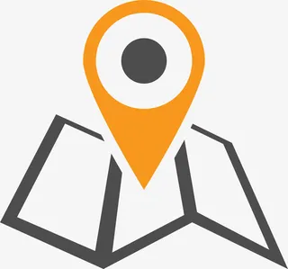 手绘黑色地图免抠