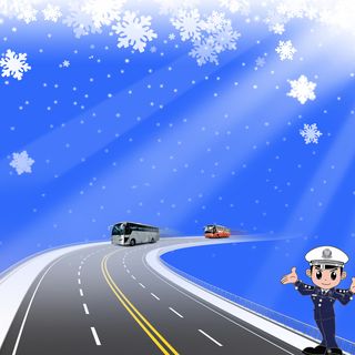 蓝色交警回家春运背景高清