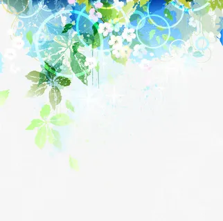 梦幻叶子底纹免抠