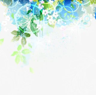 梦幻叶子底纹免抠