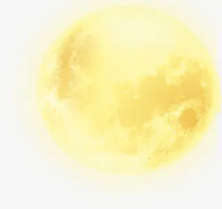 黄色圆月中秋图片免抠