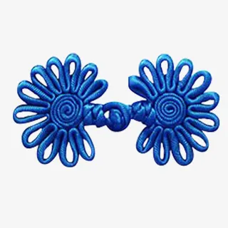 深蓝色菊花扣免抠