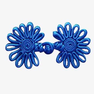 深蓝色菊花扣免抠