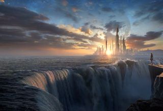 奇观异景女孩宽屏免抠