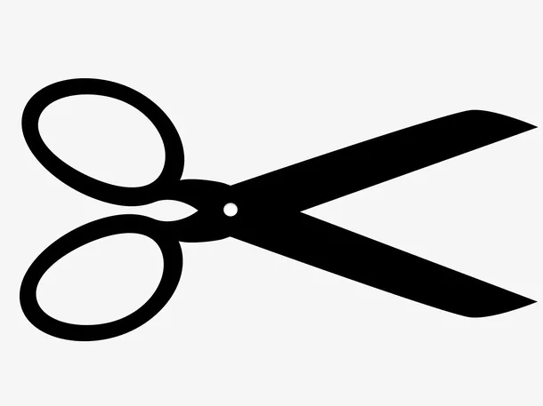 黑色剪刀图案免抠